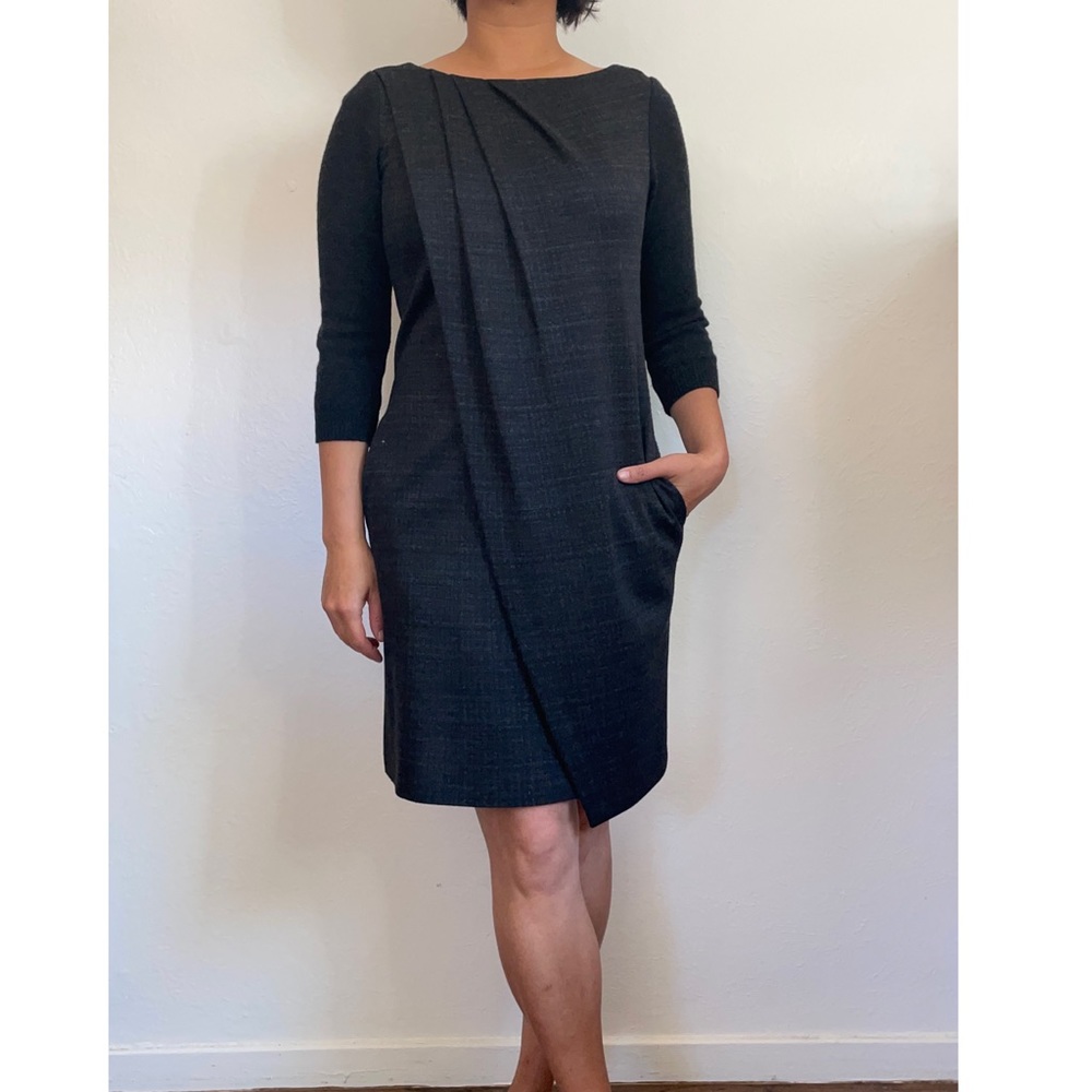 ❌SOLD❌ Hugo Boss Grey Wool Dress - Picture 1 of 6